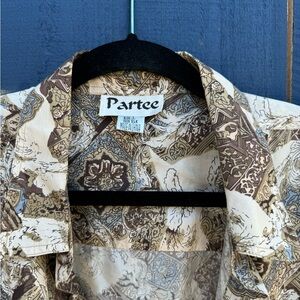 Partee size Large Vintage men’s silk button down